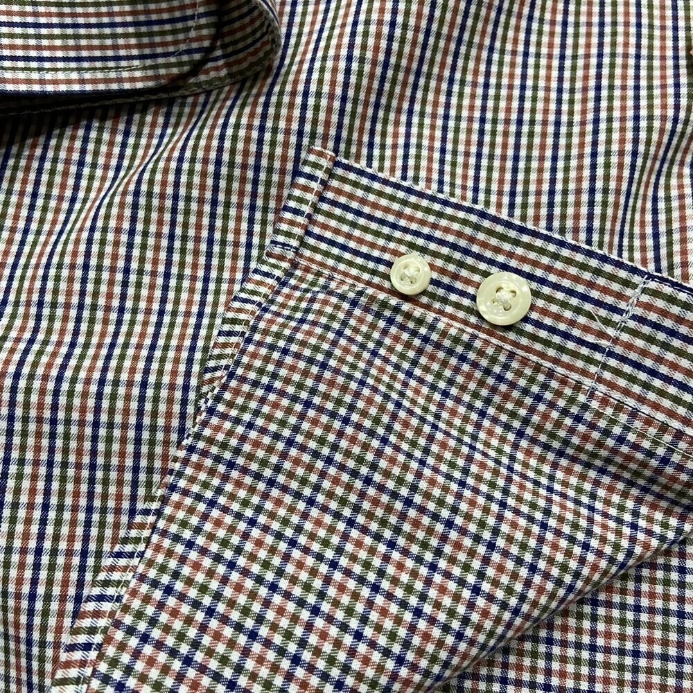 Peter Millar Multicolor Checkered Button Down Dre… - image 5